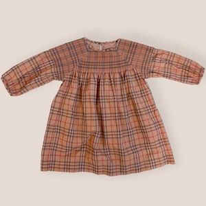 Burberry Kids Ruffle Detail Check Cotton Dress